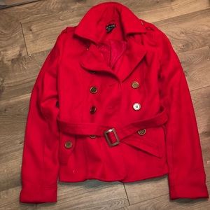 wet seal red coat